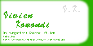 vivien komondi business card